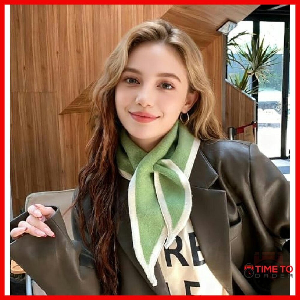 Soft Knit Triangle Scarf Shawl Wrap for Women Warm Winter Accessory - Picture 3 of 8